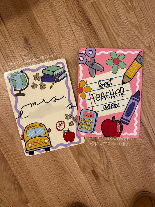 Custom Hand-Painted Teacher Clipboard | Personalized Classroom Gift